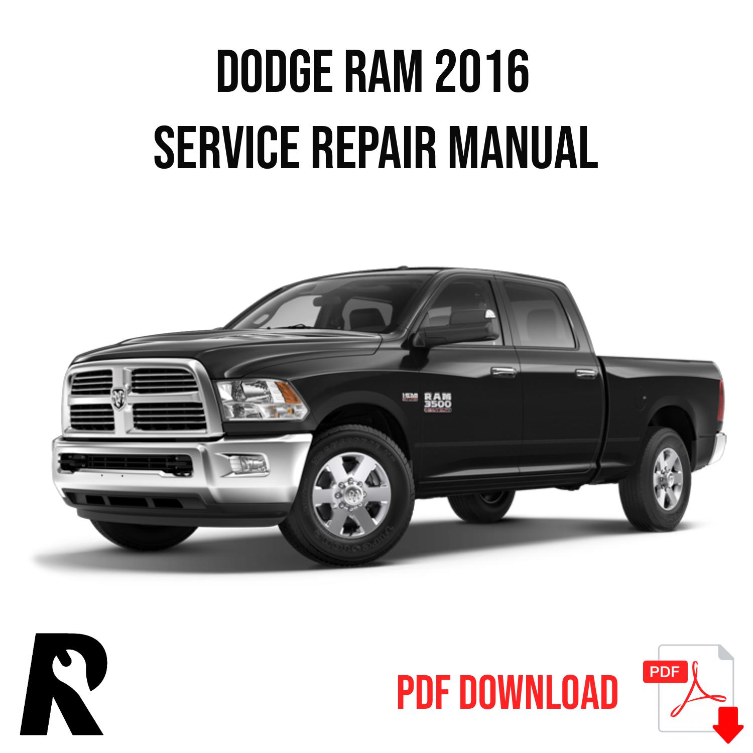 Dodge RAM 2016 Include Diesel Service Manual Repair, Workshop Service Repair