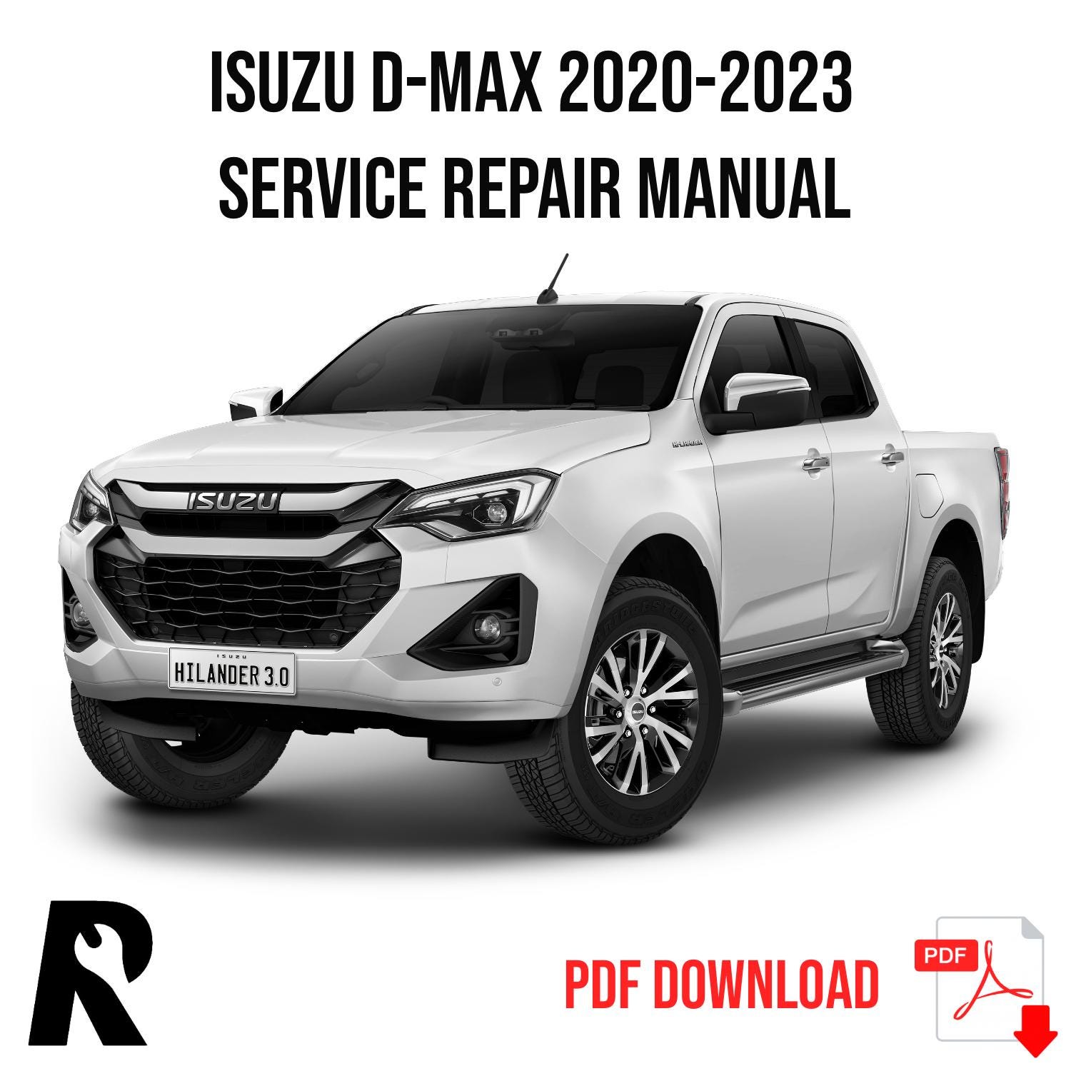 Isuzu D-MAX 2020-2023 Service Manual Repair, Workshop Service Repair
