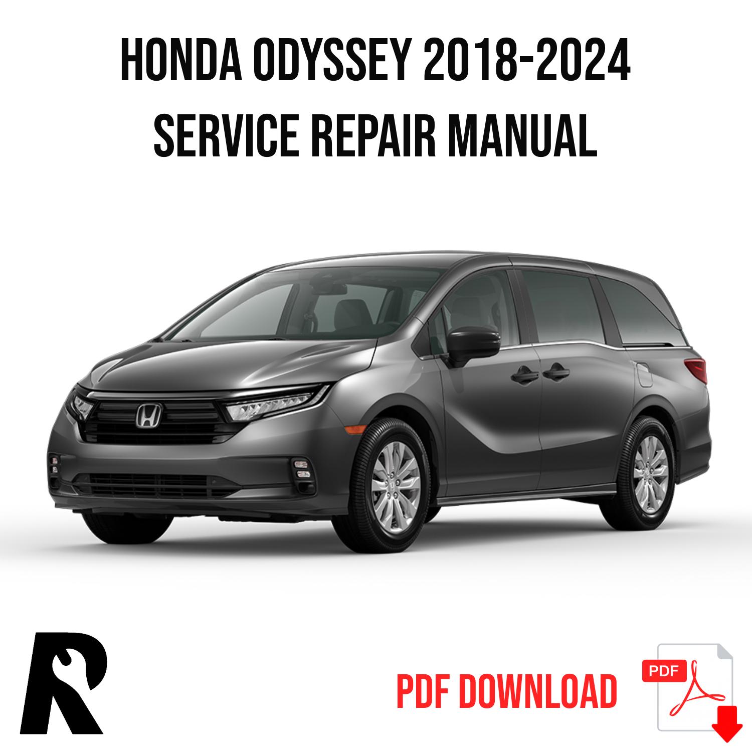 Honda Odyssey 2018-2024 Service Manual Repair, Workshop Service Repair