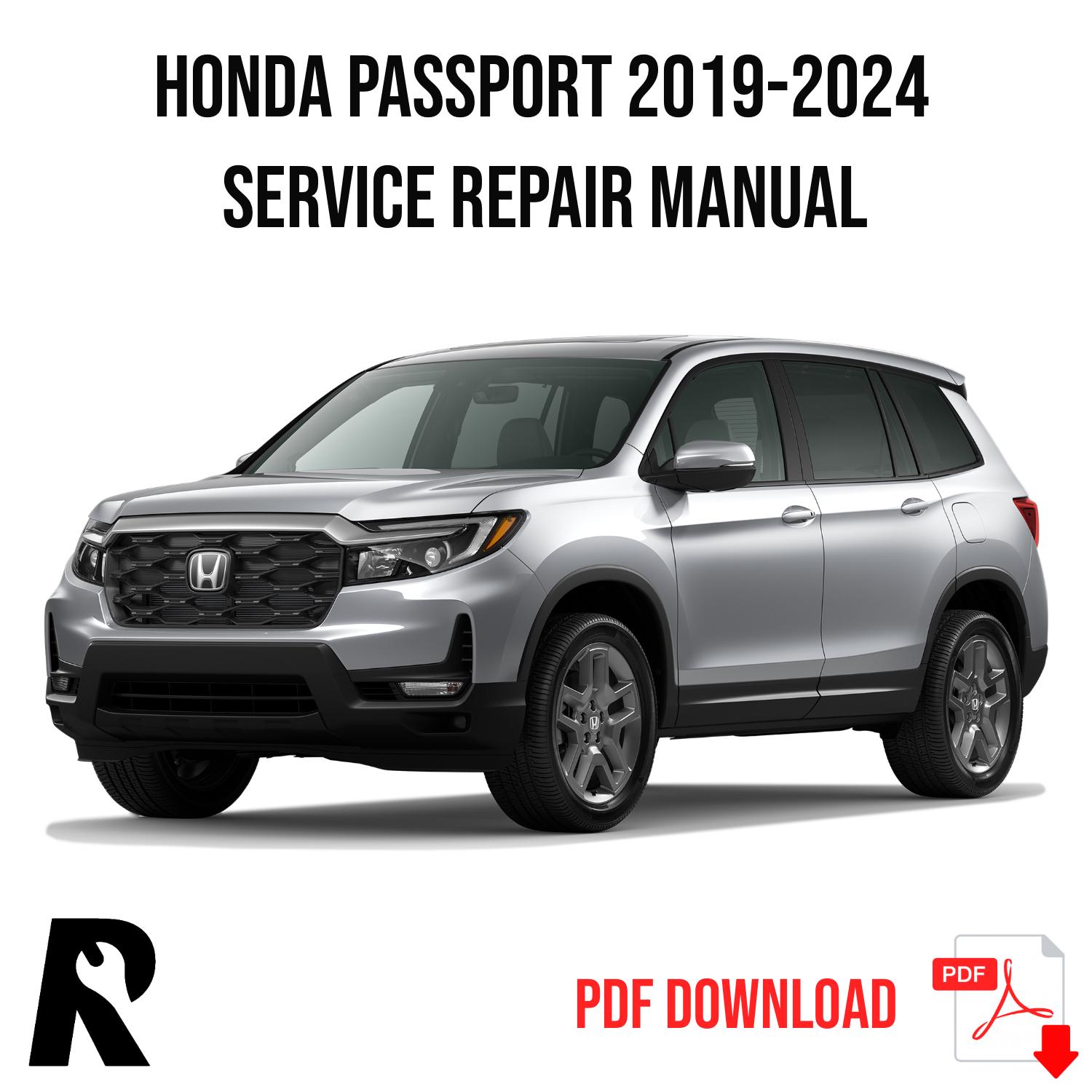 Honda Passport 2019-2024 Service Manual Repair, Workshop Service Repair