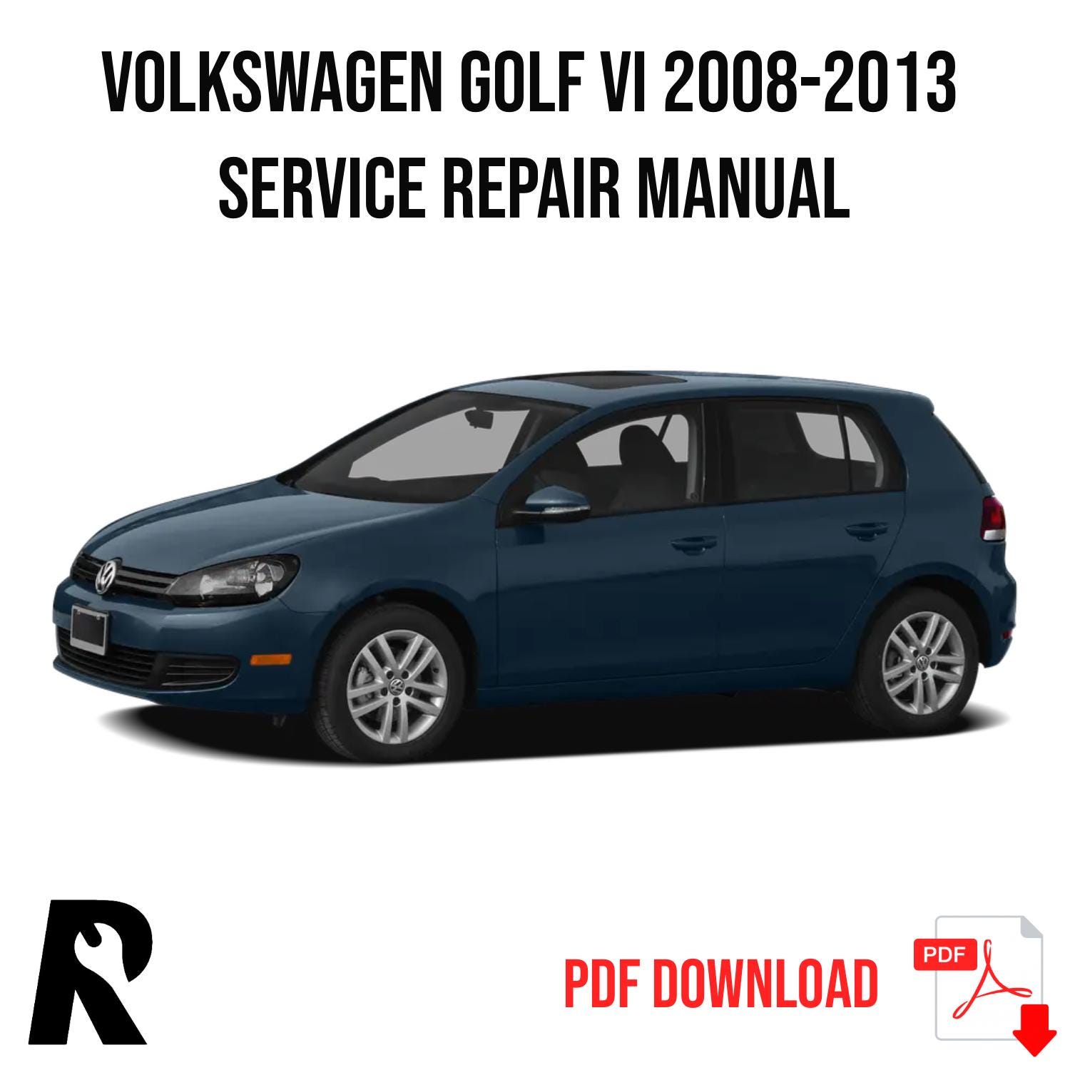 Volkswagen Golf 2008-2013 Service Manual Repair, Workshop Service Repair