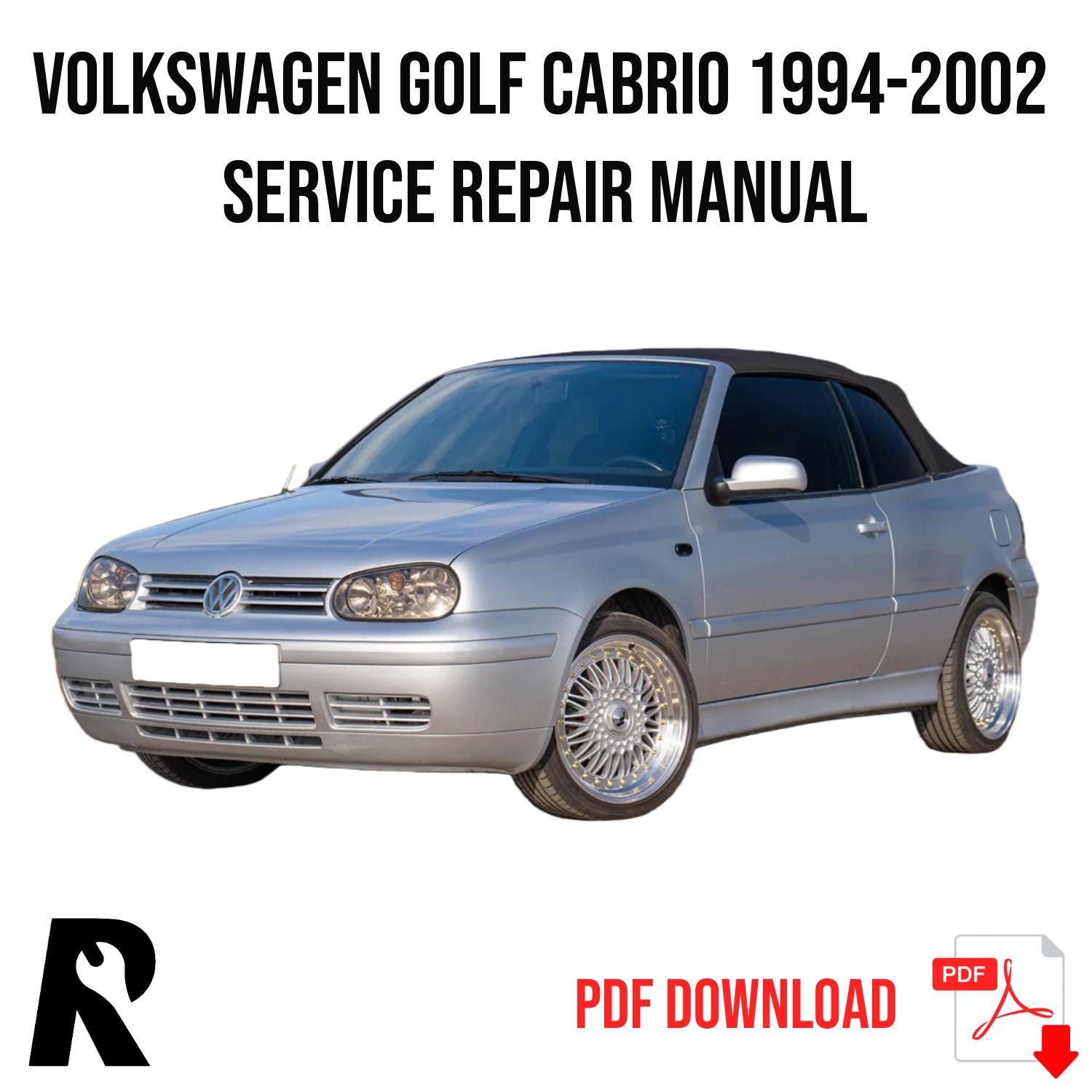 Volkswagen Golf Cabriolet 1994-2002 Service Manual Repair, Workshop Service Repair