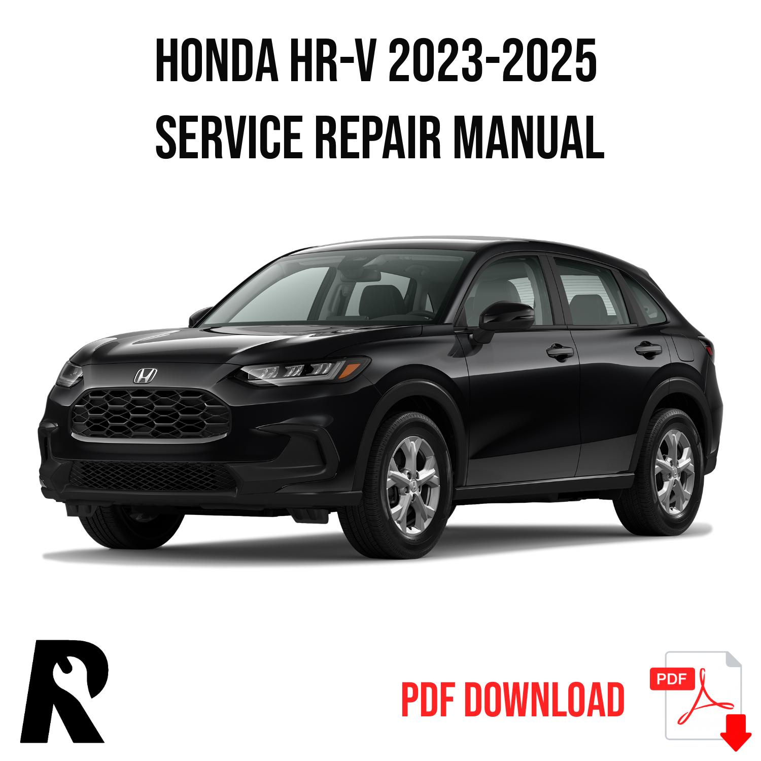 Honda HR-V 2023-2025 Service Manual Repair, Workshop Service Repair