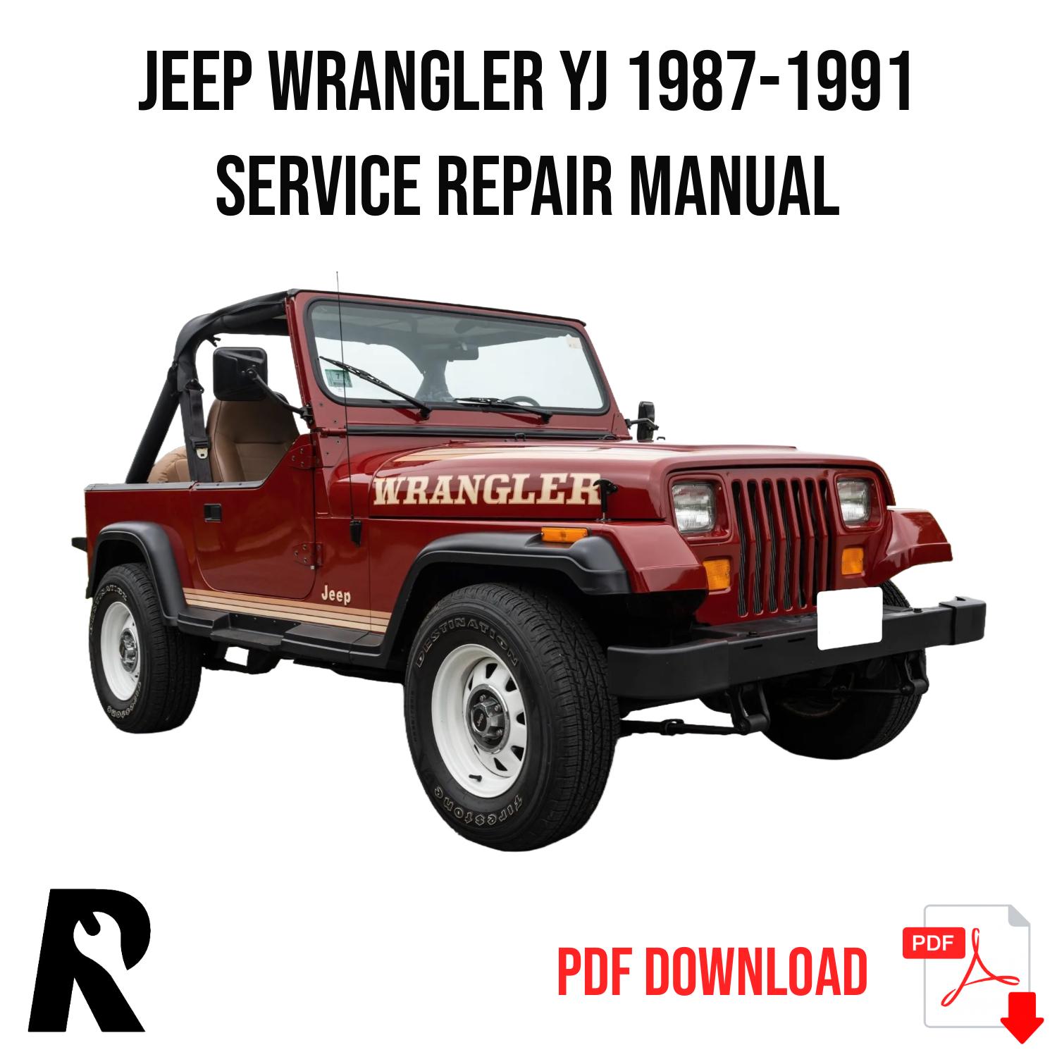 Jeep Wrangler YJ 1987-1991 Service Manual Repair, Workshop Service Repair