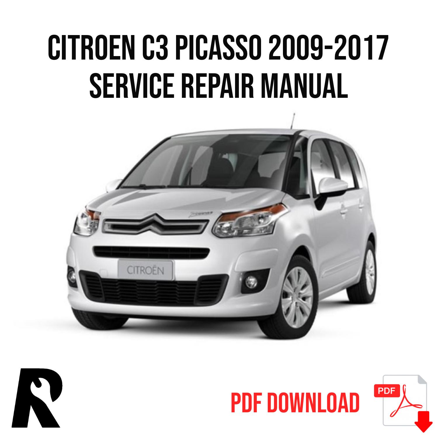 Citroen C3 Picasso 2009-2017 Service Manual Repair, Workshop Service Repair