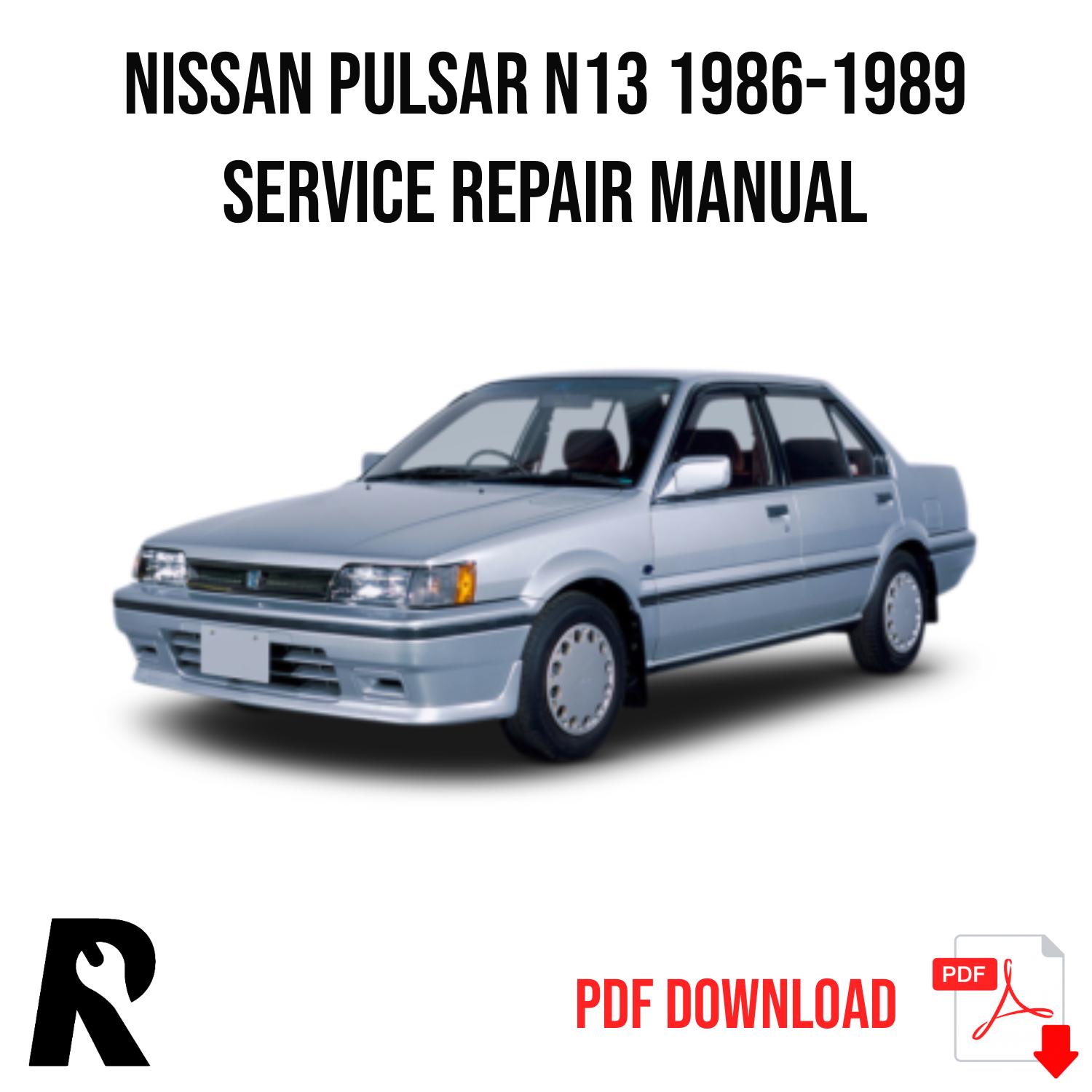 Nissan Pulsar N13 1986-1989 Service Manual Repair, Workshop Service Repair