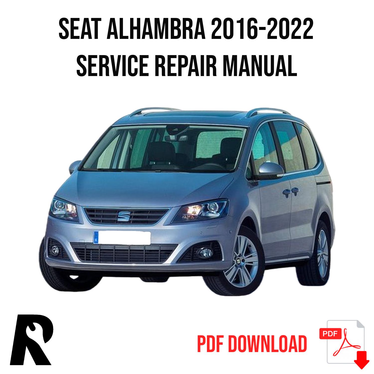 Seat Alhambra 2016-2022 Service Manual Repair, Workshop Service Repair